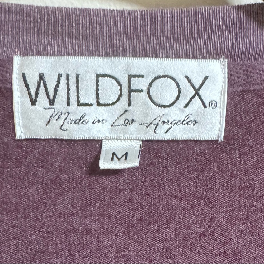 Wildfox Purple V Neck Graphic Sweatshirt I Spend All Day Getting Ready For Bed M - Picture 5 of 6